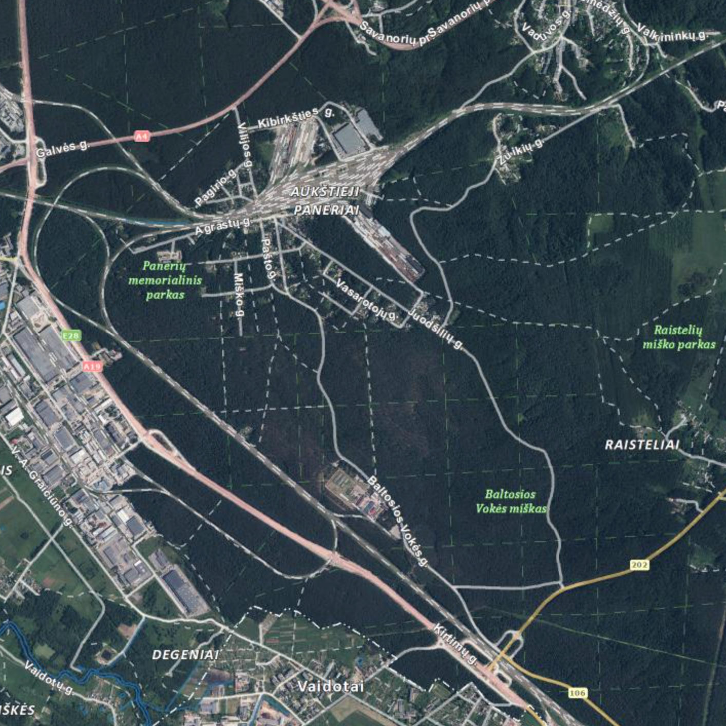 Aukštieji Paneriai ir jų apylinkės šiandien